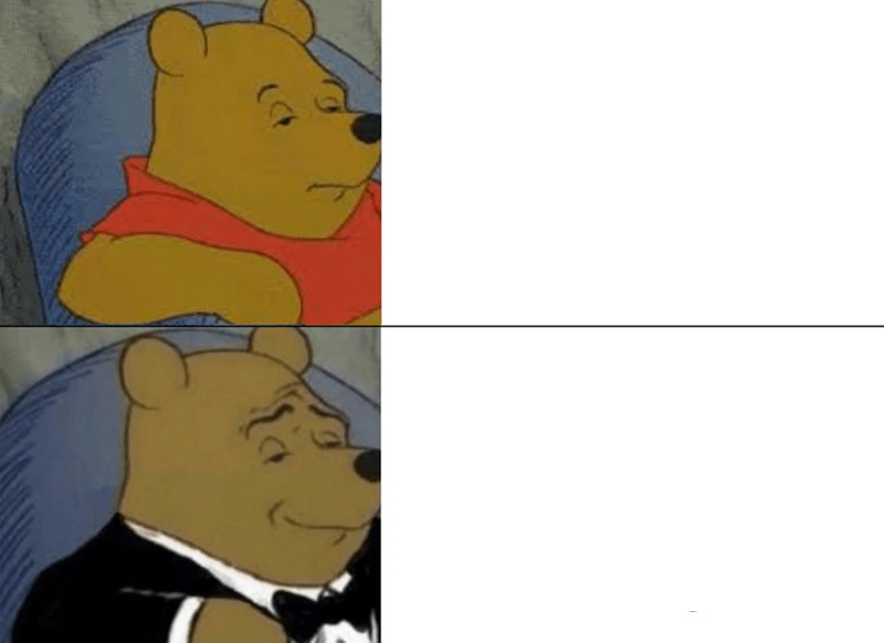 Tuxedo Winnie The Pooh meme about Recess