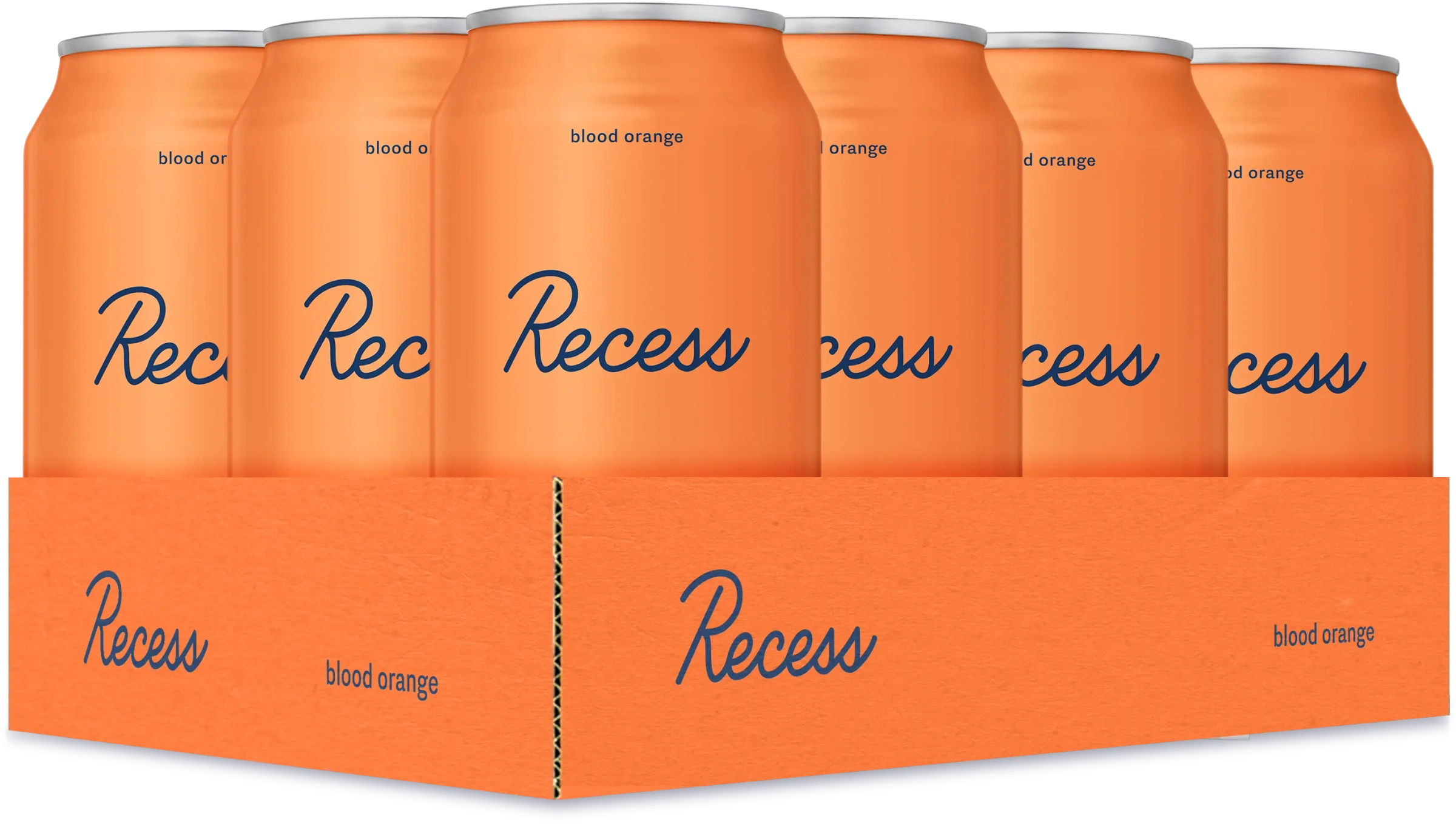 Case of blood orange Recess cans