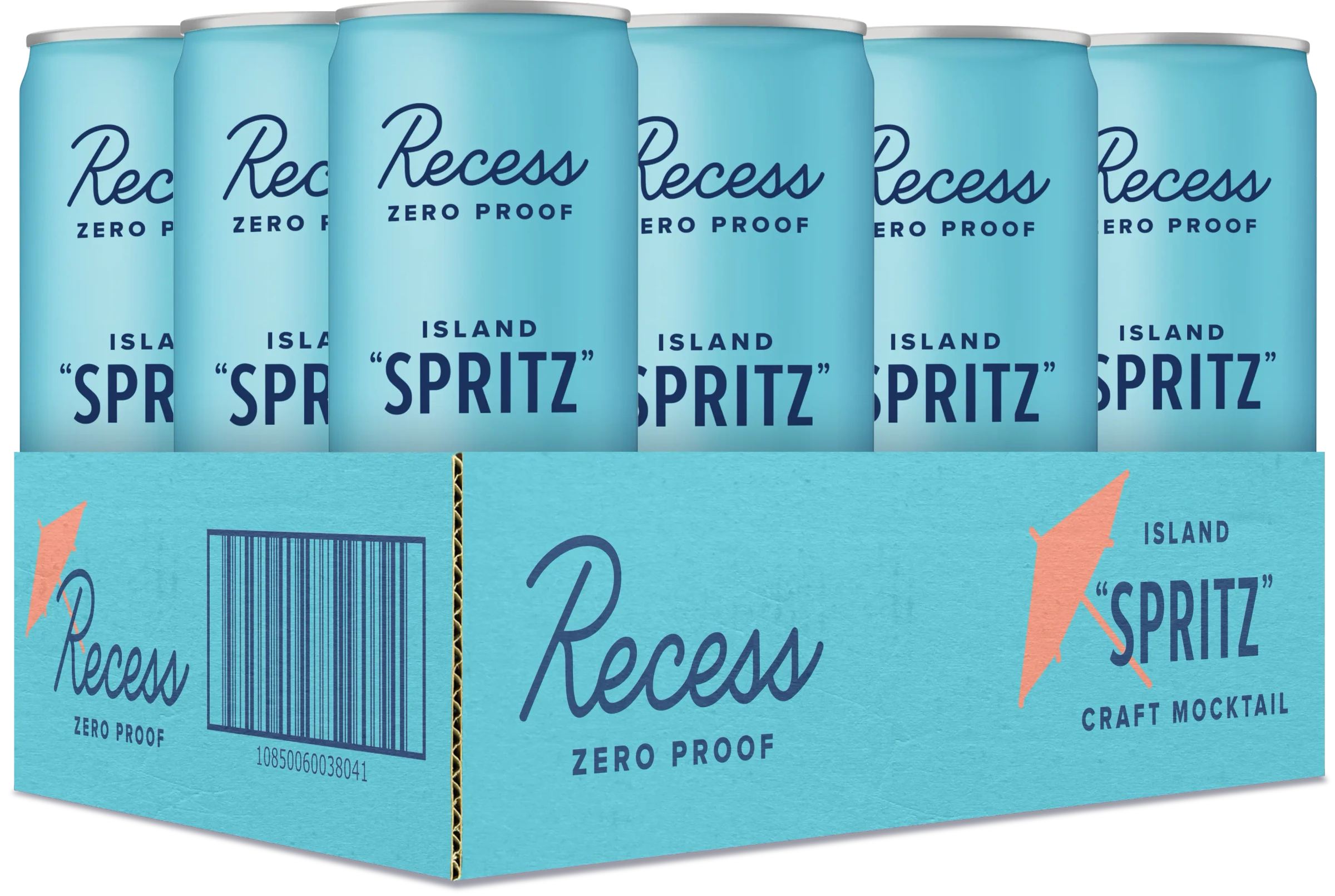 Spritz tray of Zero Proof cans